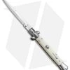 SKM 9" Italian Stiletto Automatic Knife Sim Ivory (3.8" Satin Bayonet)