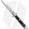SKM AB 9" Italian Stiletto Bayo Automatic Knife Black Acrylic (3.8" Satin)