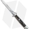 SKM 9" Italian Stiletto Automatic Knife Dark Horn (4" Satin Bayonet)