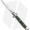 SKM AB 9" Italian Stiletto Automatic Knife Light Green Pakka (4" Satin Bayo)
