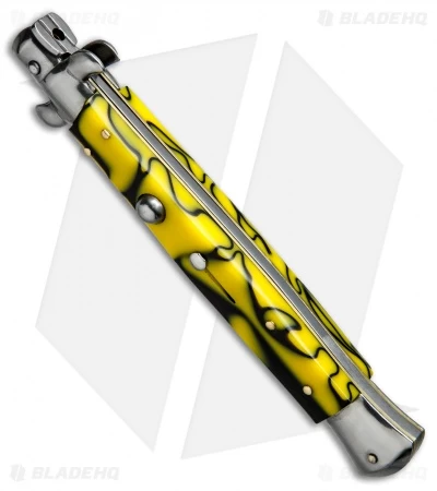 SKM AB 11" Italian Stiletto Automatic Knife Killer Bee (5" Satin Bayonet) - Image 2