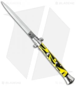 SKM AB 11" Italian Stiletto Automatic Knife Killer Bee (5" Satin Dagger)