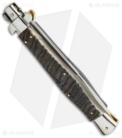 AGA Campolin 13" Picklock Automatic Italian Stiletto Ram Horn (6" Satin Bayo) - Image 2