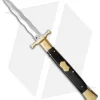 AGA Campolin 13" Bat Swinguard Automatic Brass/Ebony Wood (5.75" Satin Kriss)