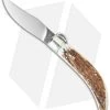 Lepre 9" Sicilian Picklock Automatic Knife Stag Horn (3.7" Satin)