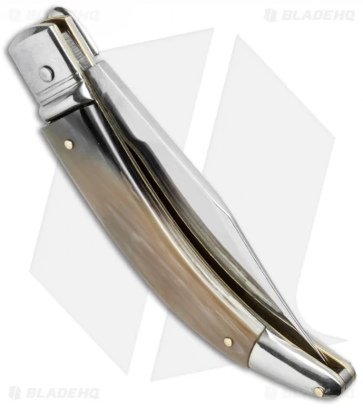 AGA Campolin Diana Lever Lock Automatic Knife Honey Horn (3.75" Satin) - Image 2
