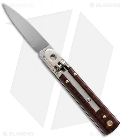 AKC Classic 6" Lever Lock Automatic Italian Knife Snake Wood (2.5" Polish) F17