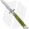AKC Swinguard 9" Automatic Italian Stiletto Green Pearlex (4" Satin Dagger)