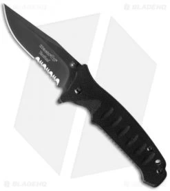 BlackFox Tactical 114TS Clip Point Spring Assisted Knife (2.875" Gray Serr)