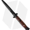 Frank B 9" Italian Stiletto Automatic Knife Sim. Briar Wood (4" Black Bayonet)
