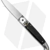 SKM 8" Fancy Lever Lock Automatic Knife Black Pearlex (3.2" Satin Flat)