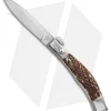 Lepre 10" Picklock Automatic Knife Stag Horn (4.2" Satin)