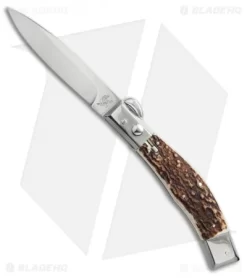 Lepre 10" Picklock Automatic Knife Stag Horn (4.2" Satin)