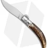 Lepre 9" Sicilian Picklock Automatic Knife Stag Horn (3.7" Polish)