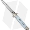 SKM AB 9" Italian Stiletto Automatic Knife Light Blue Pearlex (4" Satin Bayo)