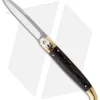 SKM 9.5" Sicilian Brass Lever Lock Automatic Knife Dark Horn (Bayonet)