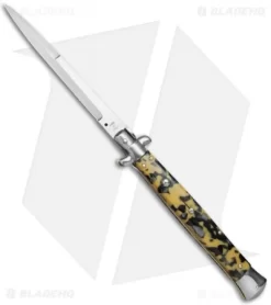 SKM 13" Italian Stiletto Automatic Knife Bumblebee Mosaic Acrylic (Bayonet)