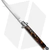 SKM 13" Italian Stiletto Automatic Knife Tortoise Acrylic (5.7" Satin Flat)